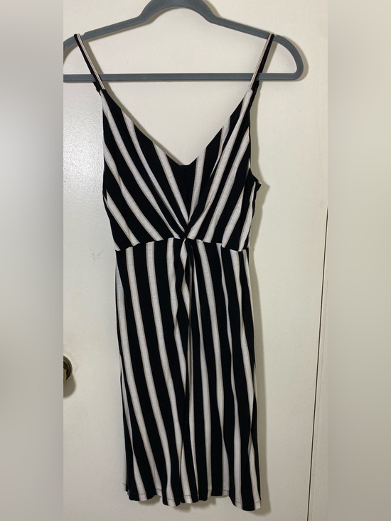 H&M Dresses & Skirts - Black & White Vertical Stripe Maxi Dress